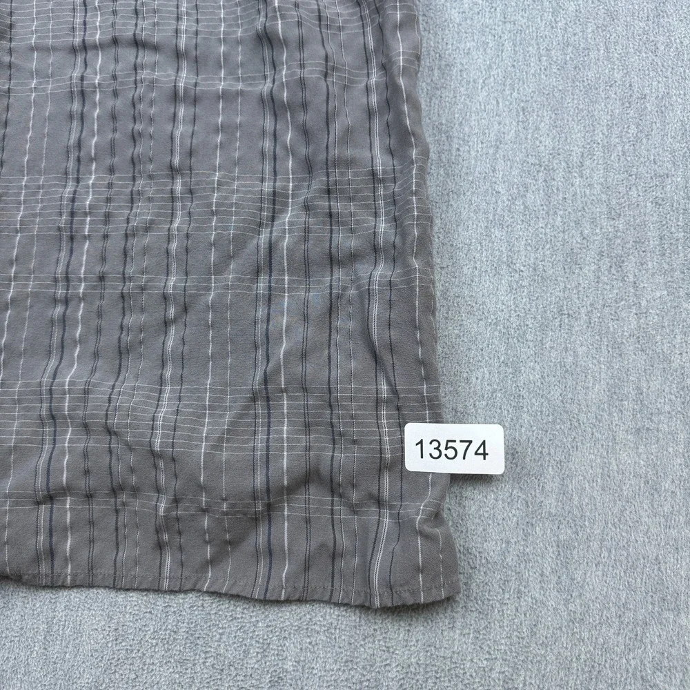 The North‎ Face Shirt Mens 2XL XXL Gray Striped Button Down Vapor Wick Outdoors